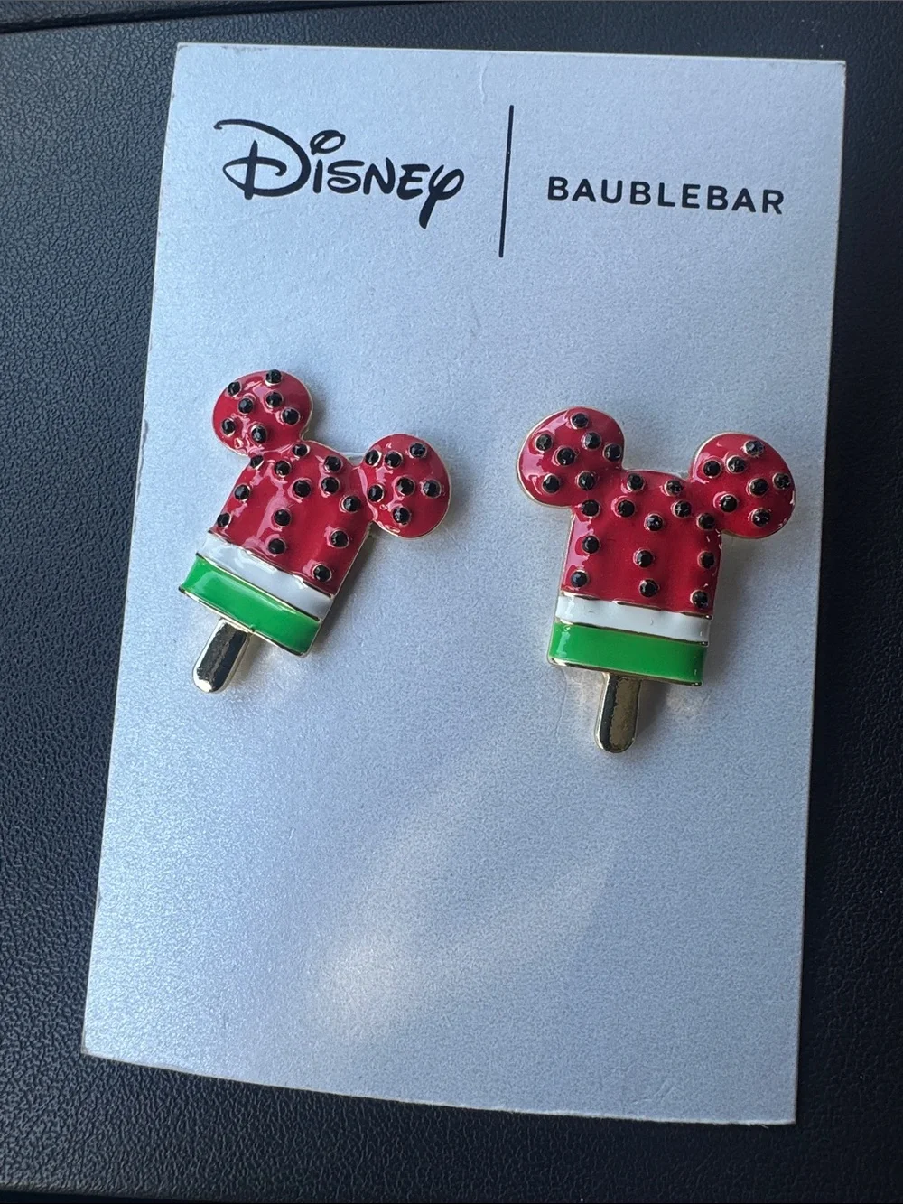 BaubleBar Kids Red, Green & White Mickey Popsicle Stud Earrings